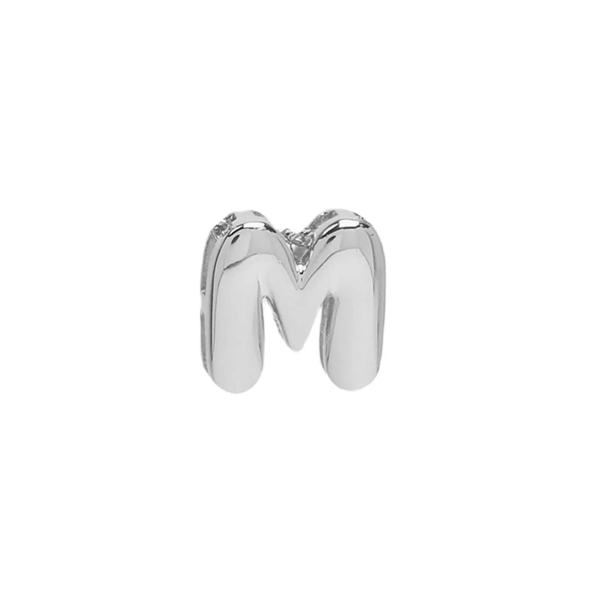 18k electroplated gold DIY letter name bracelet with smooth bubble surface on copper alloy