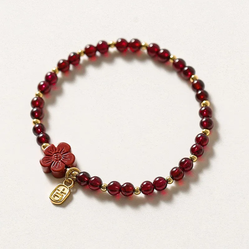 Women's crystal bracelet with freshwater pearls and geometric shapes in simple style