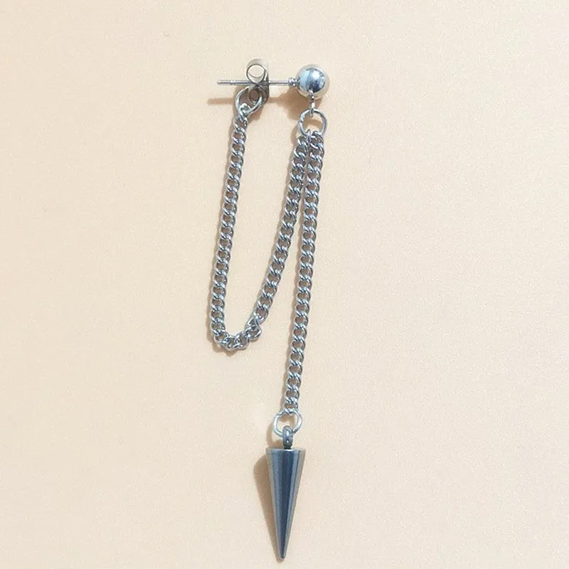 Geometric alloy stud earring in star shape, unisex single piece, ins style