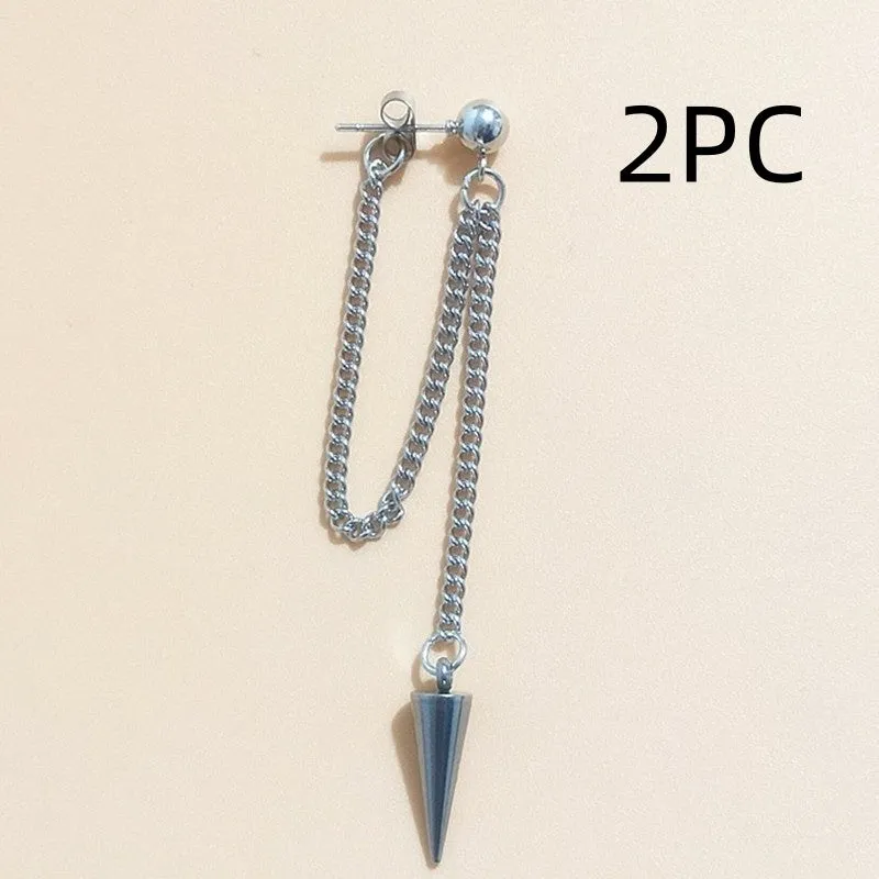 Geometric alloy stud earring in star shape, unisex single piece, ins style