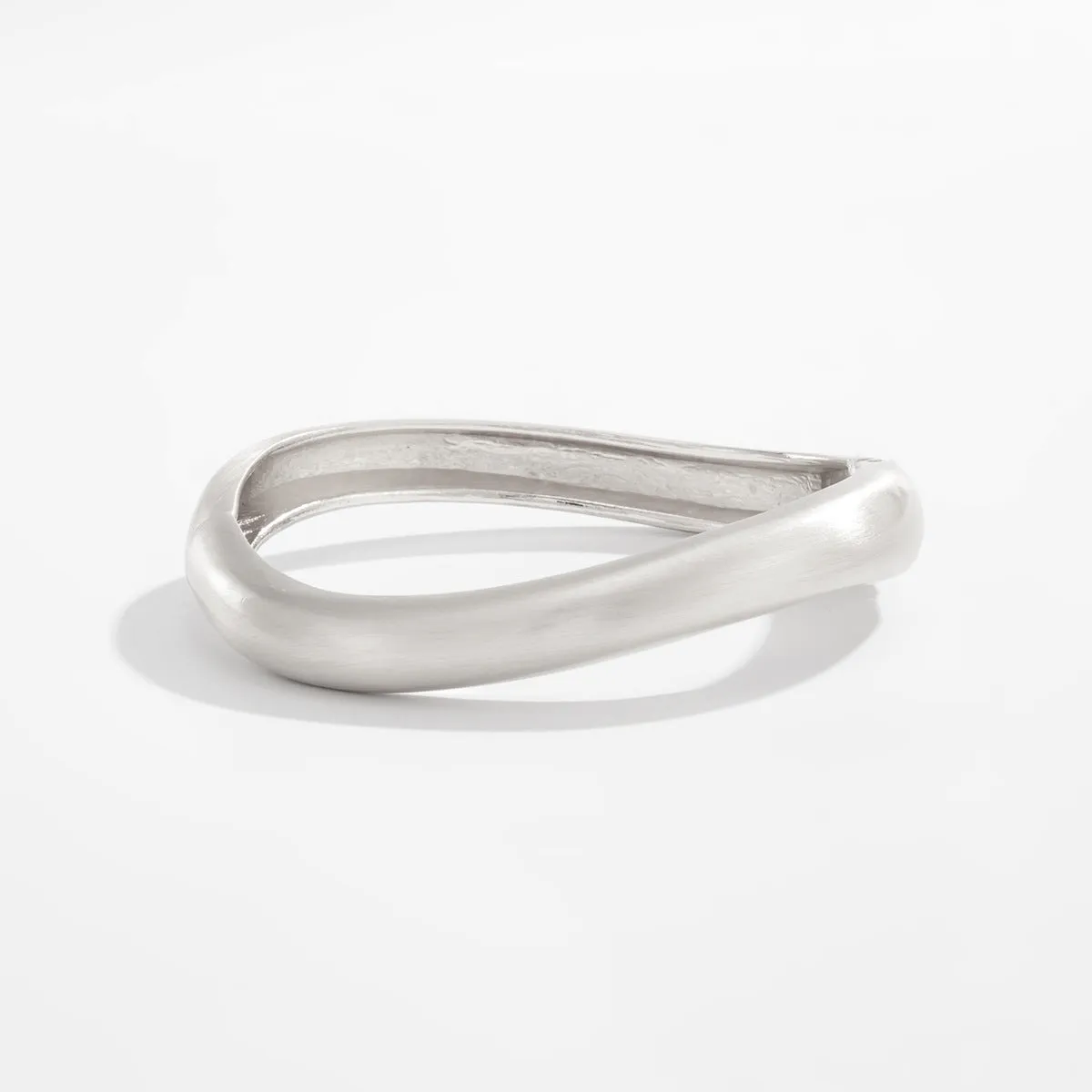 All-match matte texture spring bracelet ornament alloy electroplated ellipse design gold silver bracelet