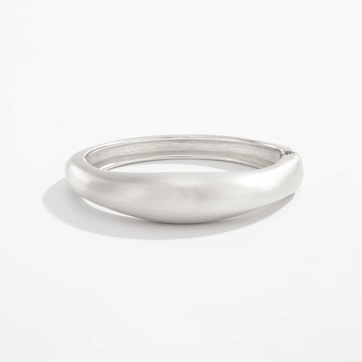 All-match matte texture spring bracelet ornament alloy electroplated ellipse design gold silver bracelet