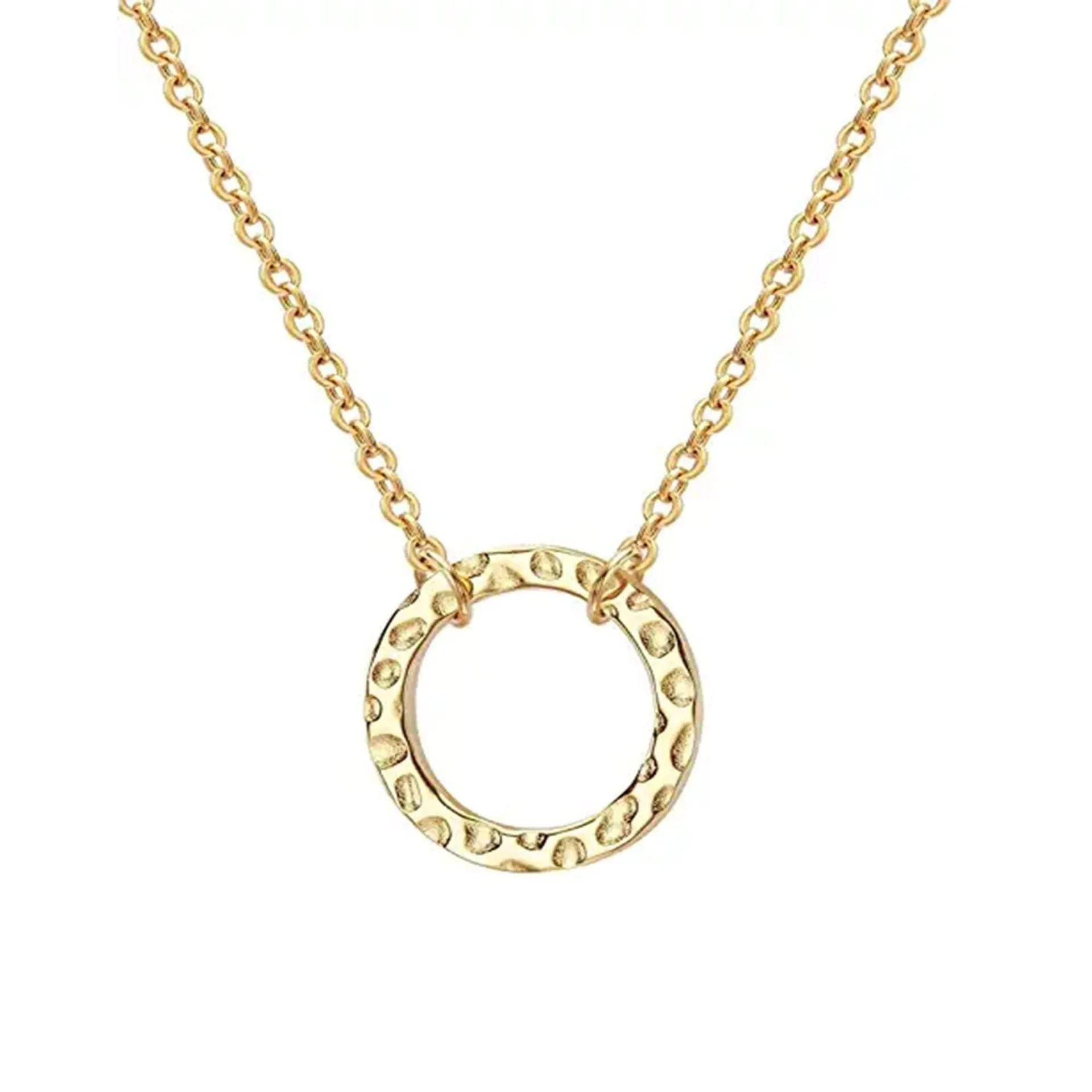 Women's multilayer geometric fashion necklace copper electroplated original design U-shaped pendant 19 colour styles adjustable chain