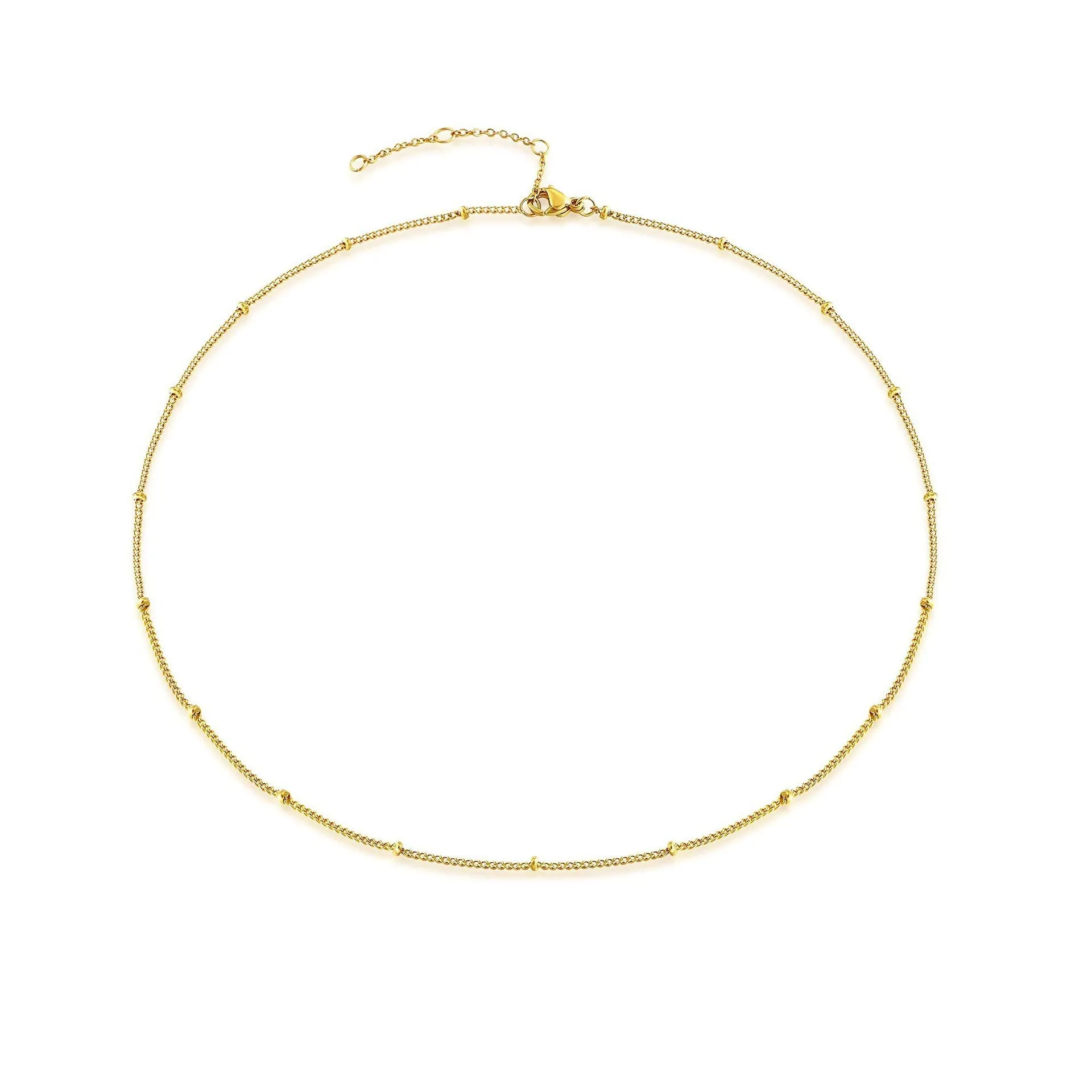 Women's multilayer geometric fashion necklace copper electroplated original design U-shaped pendant 19 colour styles adjustable chain