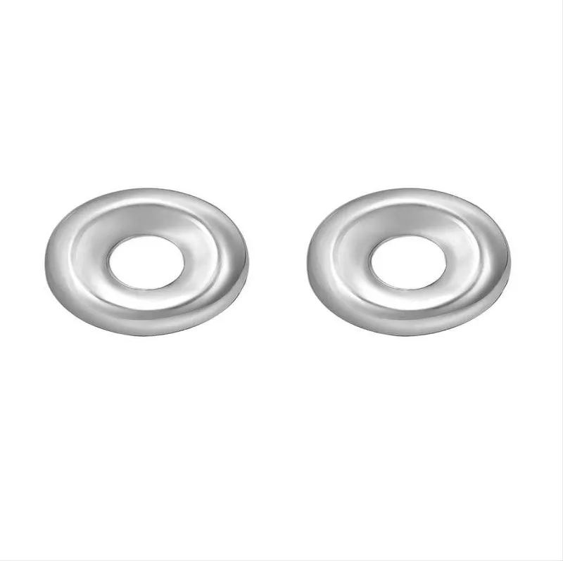 925 sterling silver O-ring earrings with 15mm diameter shiny finish on a neutral background