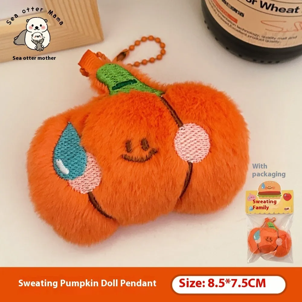 Soft wool plush key chain pendant 18x14cm showing cartoon puppy pattern in colour Style 1, half-handmade finish