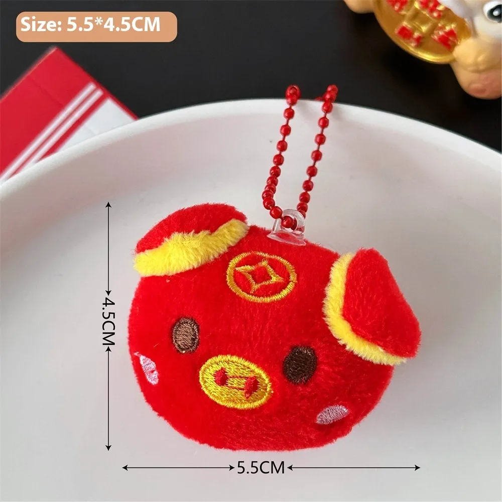 Soft wool plush key chain pendant 18x14cm showing cartoon puppy pattern in colour Style 1, half-handmade finish