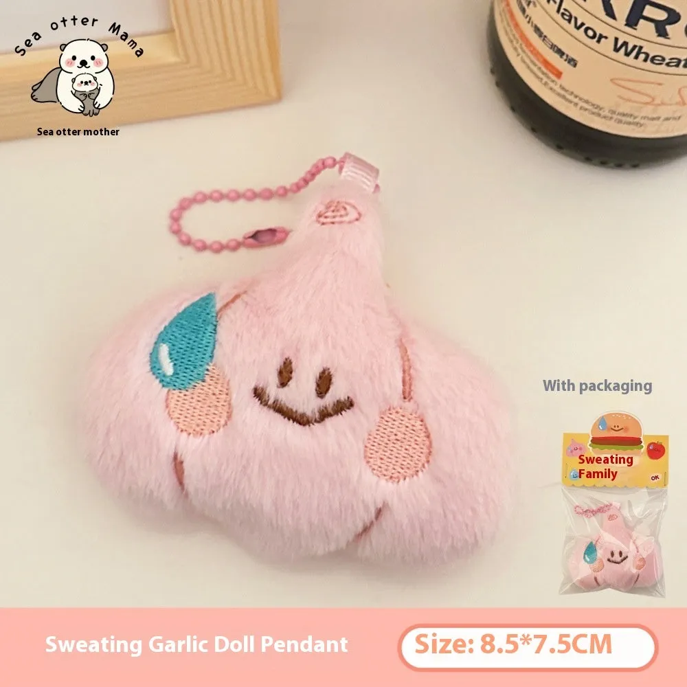 Soft wool plush key chain pendant 18x14cm showing cartoon puppy pattern in colour Style 1, half-handmade finish
