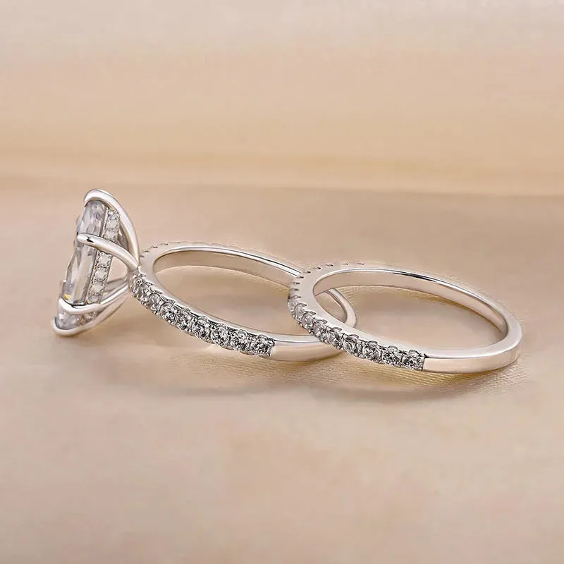 Fashion shiny couple rings for women with geometric zircon inlay copper white gold colour sizes No 6 to No 10