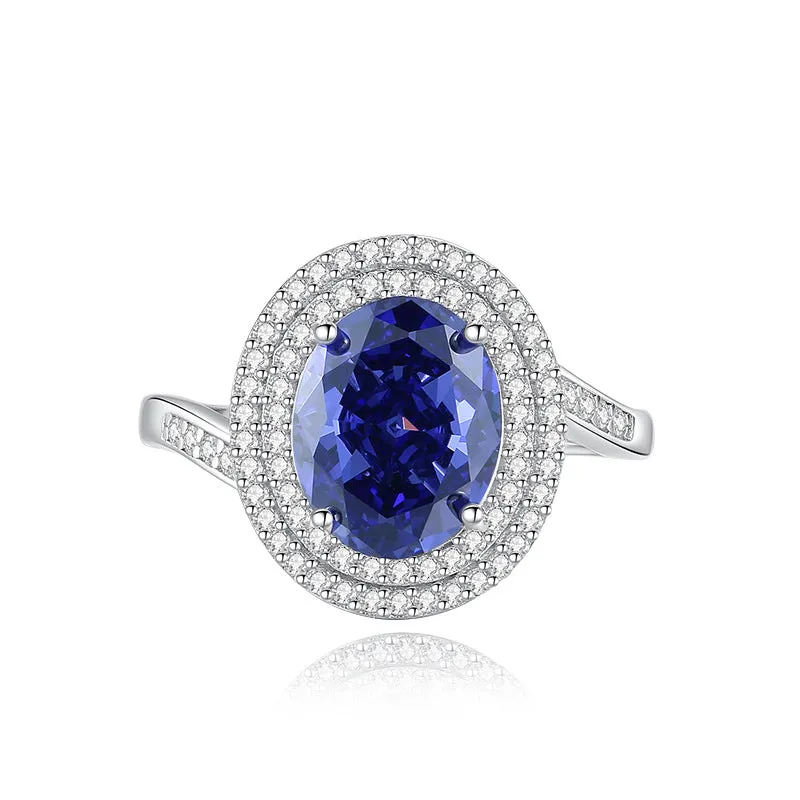 Sterling silver heart-shaped ring with a faceted colour zircon stone in a Tan Sang tone.