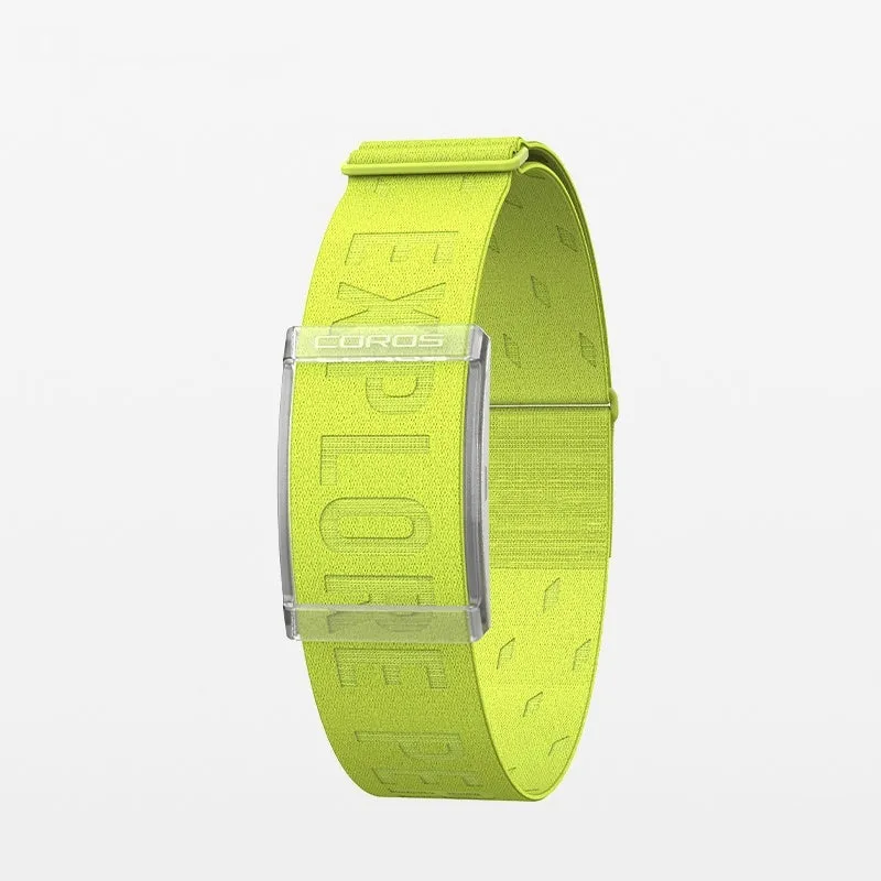 Sports heart rate monitoring watch in silver gray with Bluetooth, compact 42.5 mm size, on wrist