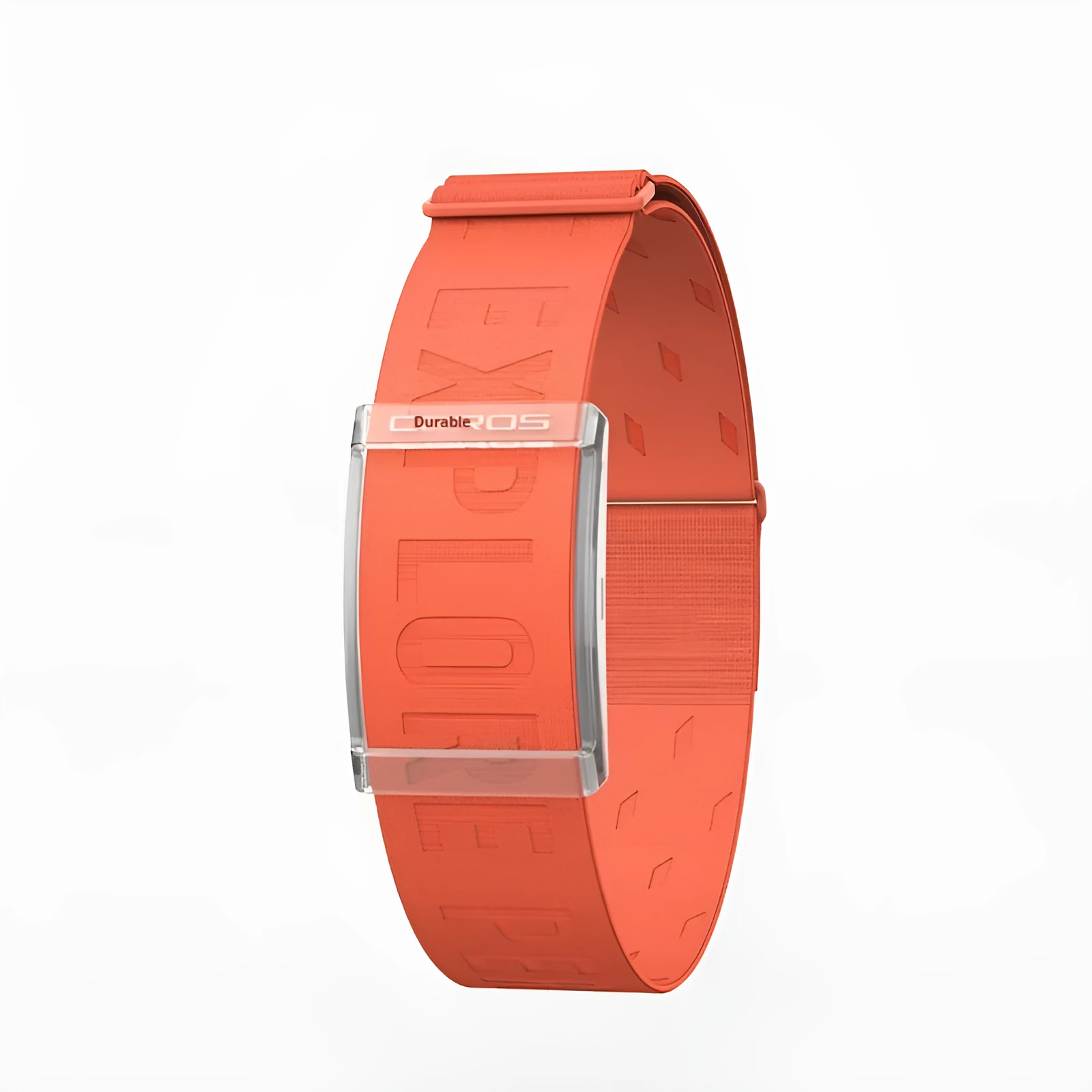 Sports heart rate monitoring watch in silver gray with Bluetooth, compact 42.5 mm size, on wrist