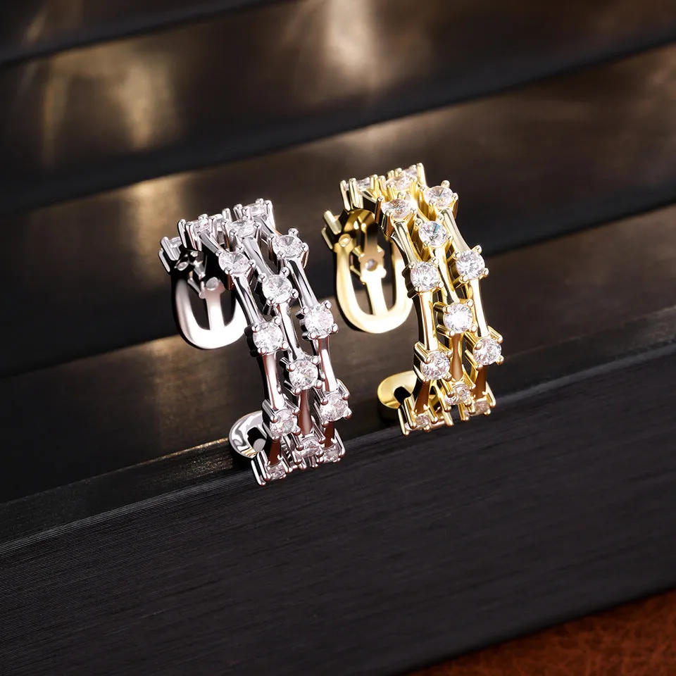 Light luxury geometric forefinger ring for women in gold colour - environmentally friendly copper gold plated with electroplating finish