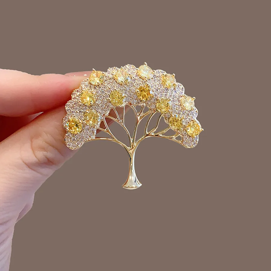 Alloy brooch in natural flower shape with electroplated finish, featuring adjustable and anti-exposure pin closure for women's coats and suits.