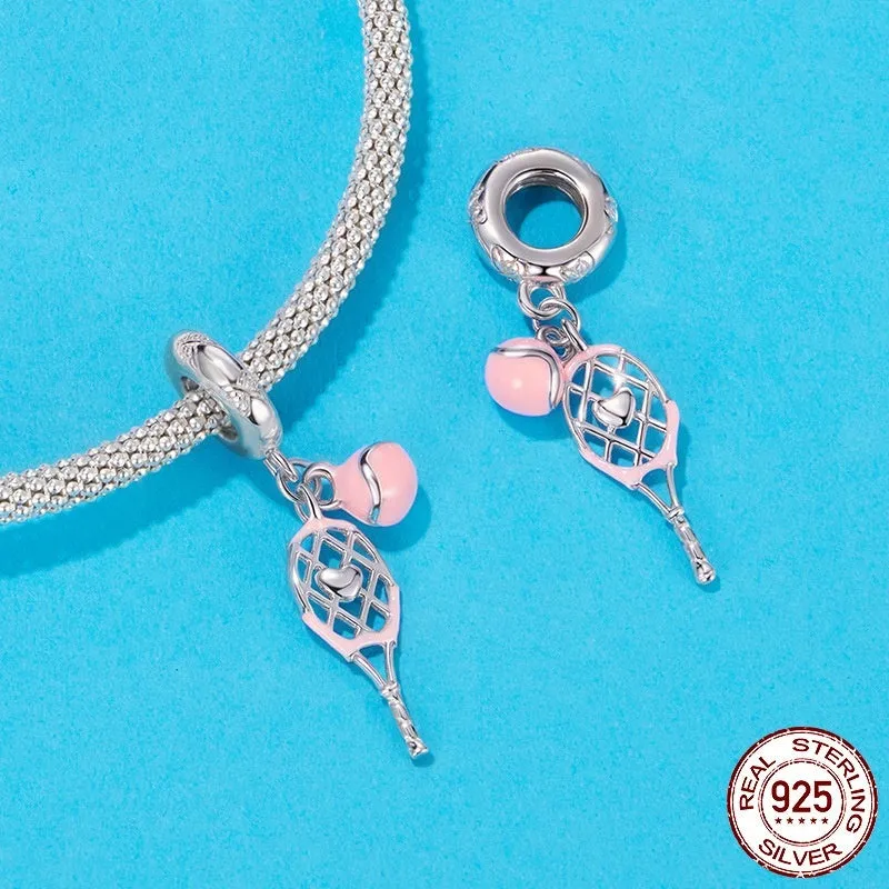 S925 sterling silver drip tennis pendant bead 2.9x1.2cm in colour SCC3081