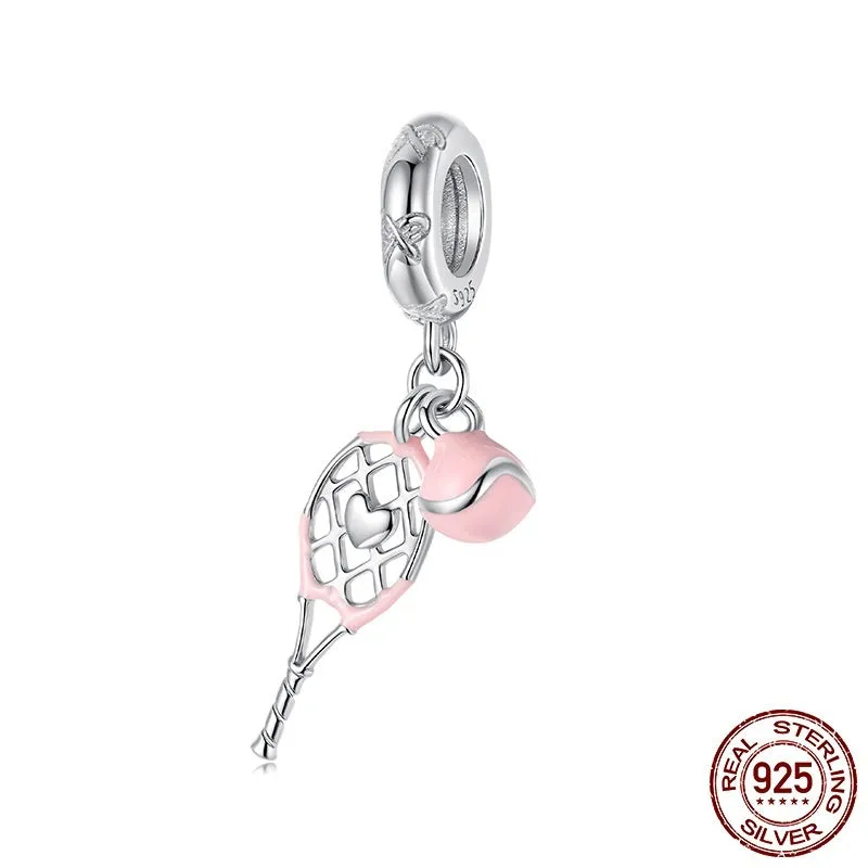 S925 sterling silver drip tennis pendant bead 2.9x1.2cm in colour SCC3081