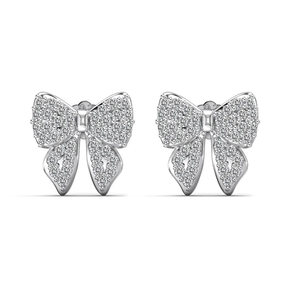 925 silver women's earrings with five flowers and petals on outer circle, electroplated finish