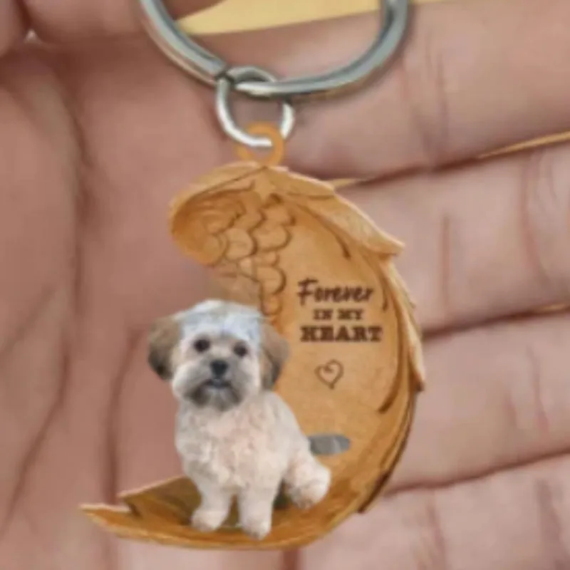 Square acrylic dog car hanging ornament measuring 9cm by 9cm