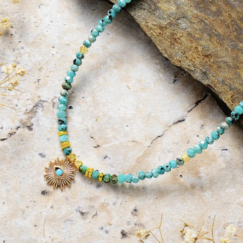 Natural jade stone pendant necklace on alloy chain with teardrop and metal star style options