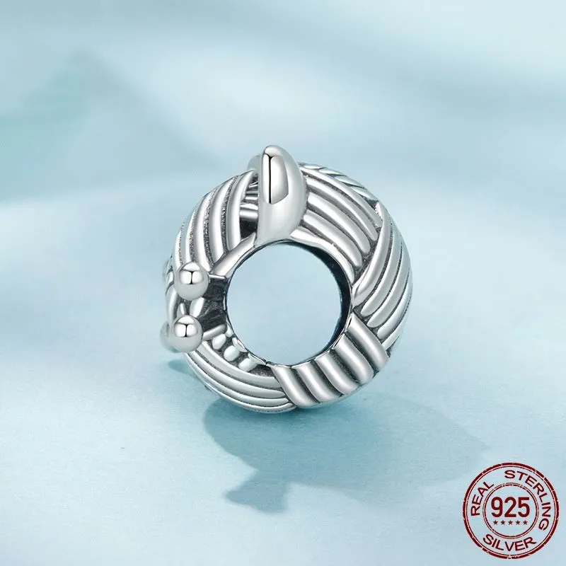 S925 sterling silver oxidised cat charm bead for DIY jewellery making, size 1.0 x 1.4 cm