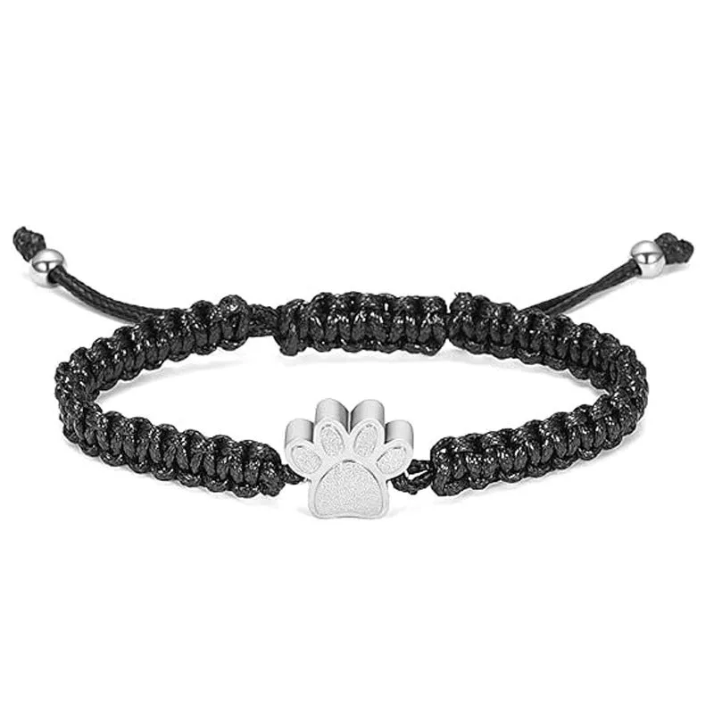 Titanium steel open memorial pet ashes bracelet in silver, geometric pattern with lightning and universe design
