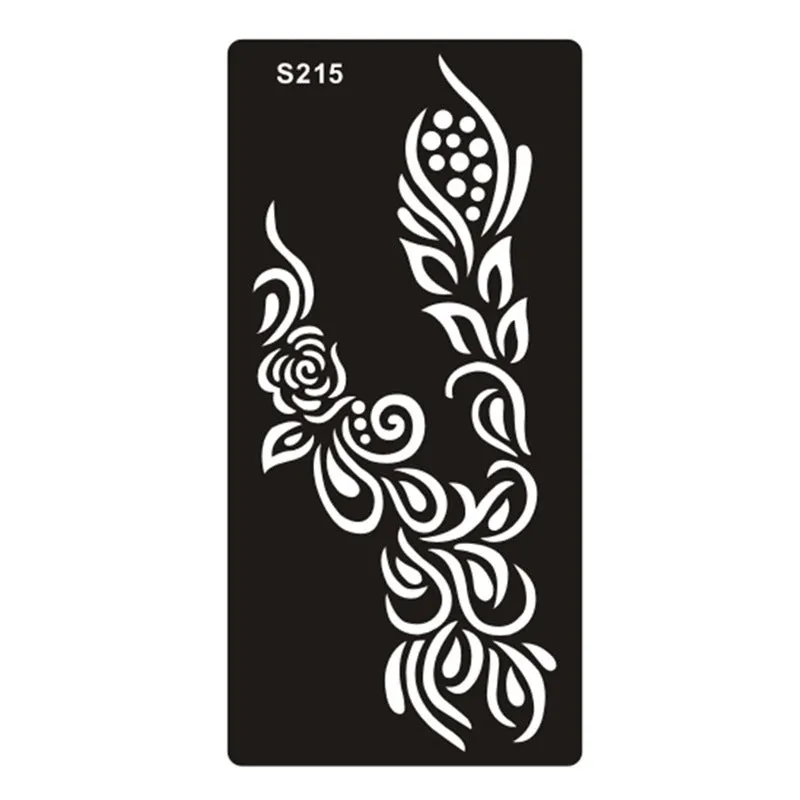 Geometric hollow tattoo template sticker on water transfer paper showing Southeast Asian design