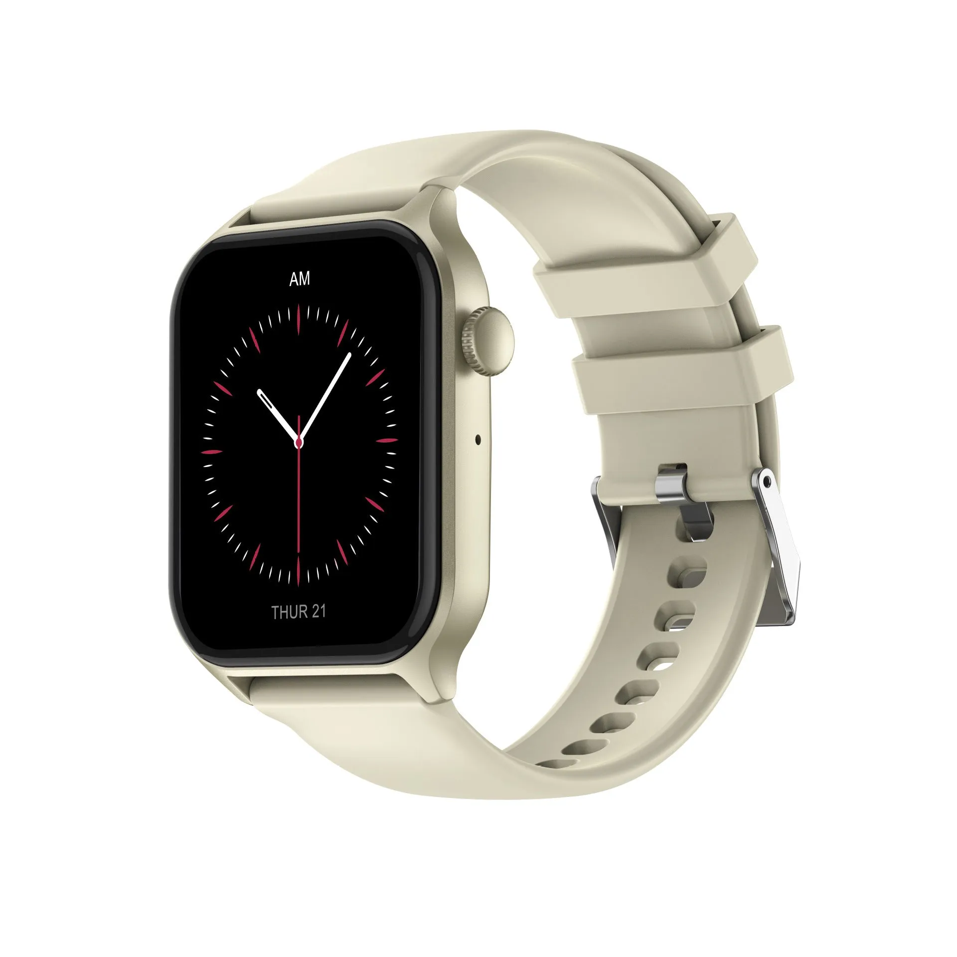 Z145 smart watch in black colour showing time display on its TFT touchscreen.