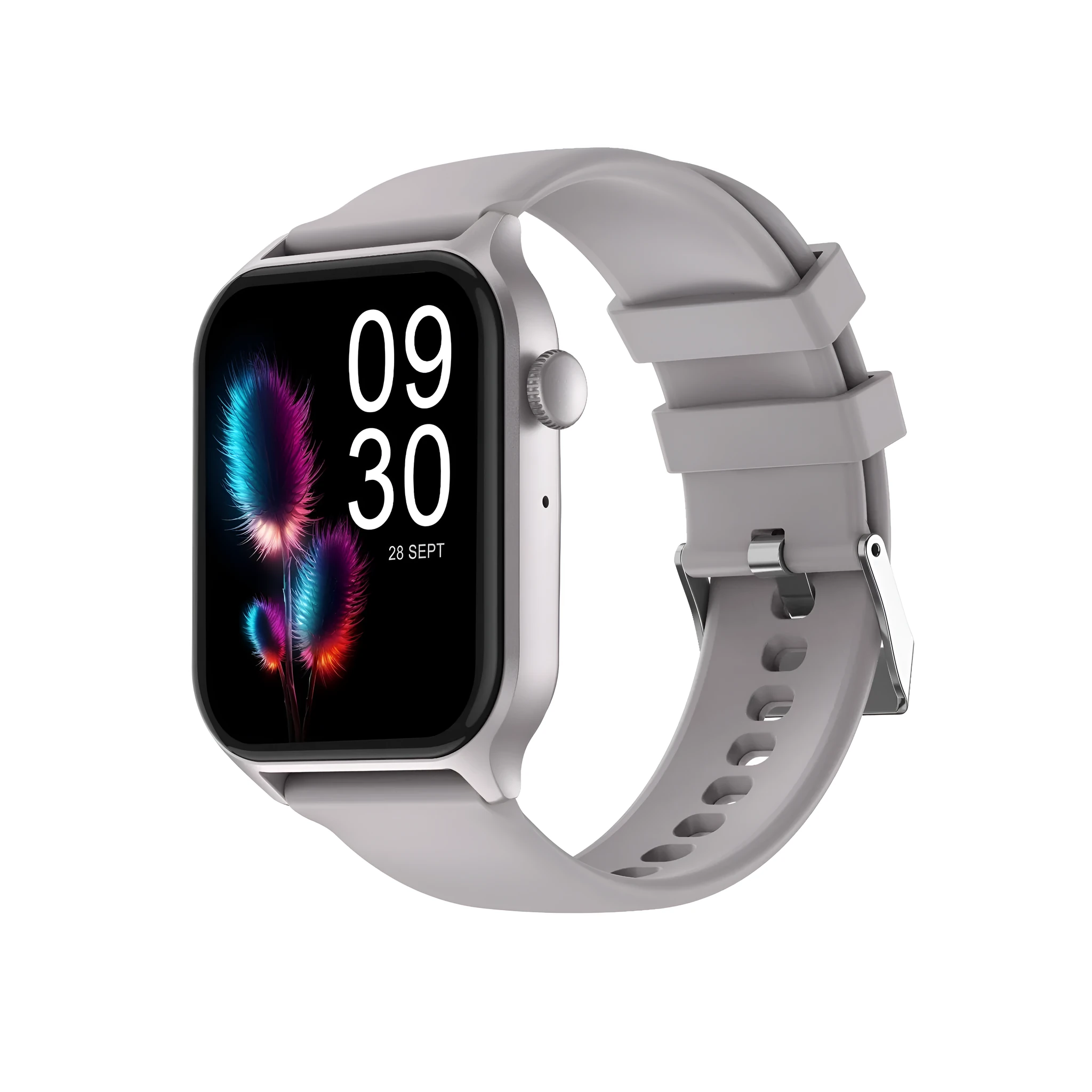 Z145 smart watch in black colour showing time display on its TFT touchscreen.