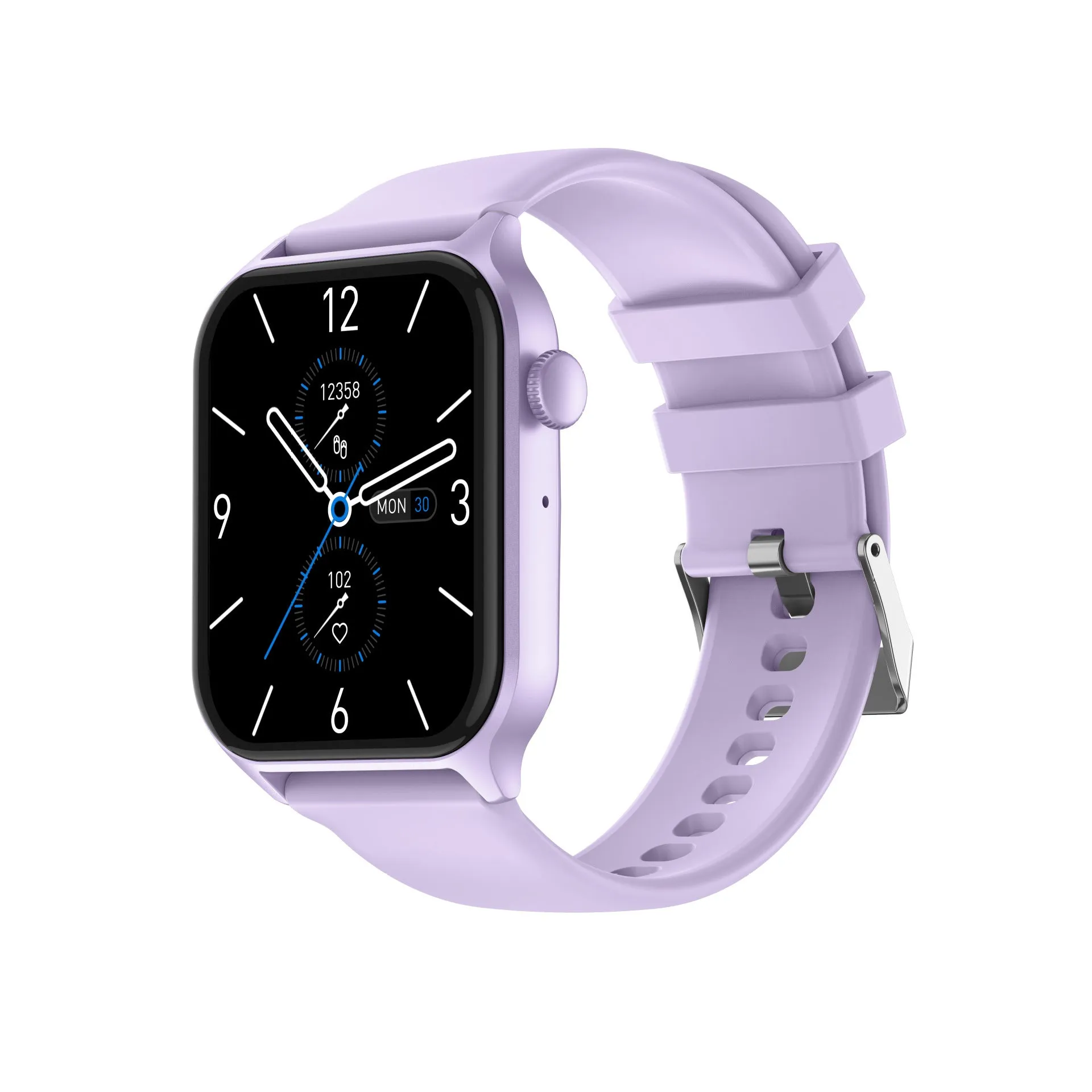 Z145 smart watch in black colour showing time display on its TFT touchscreen.