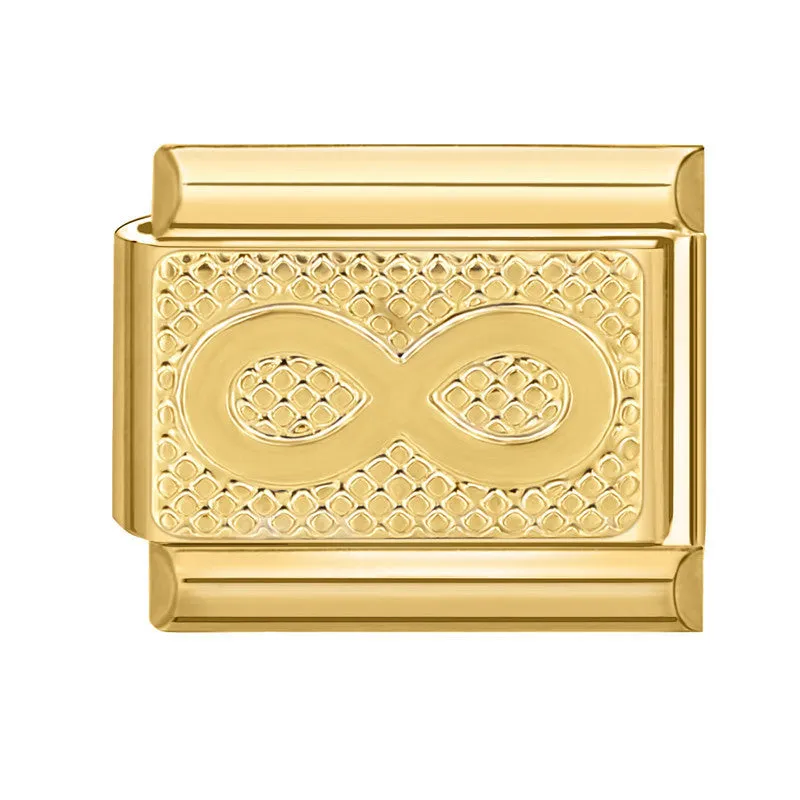 DIY light luxury creative Italian bracelet accessory pendant stainless steel 1x0.9cm drip oil finish gold background