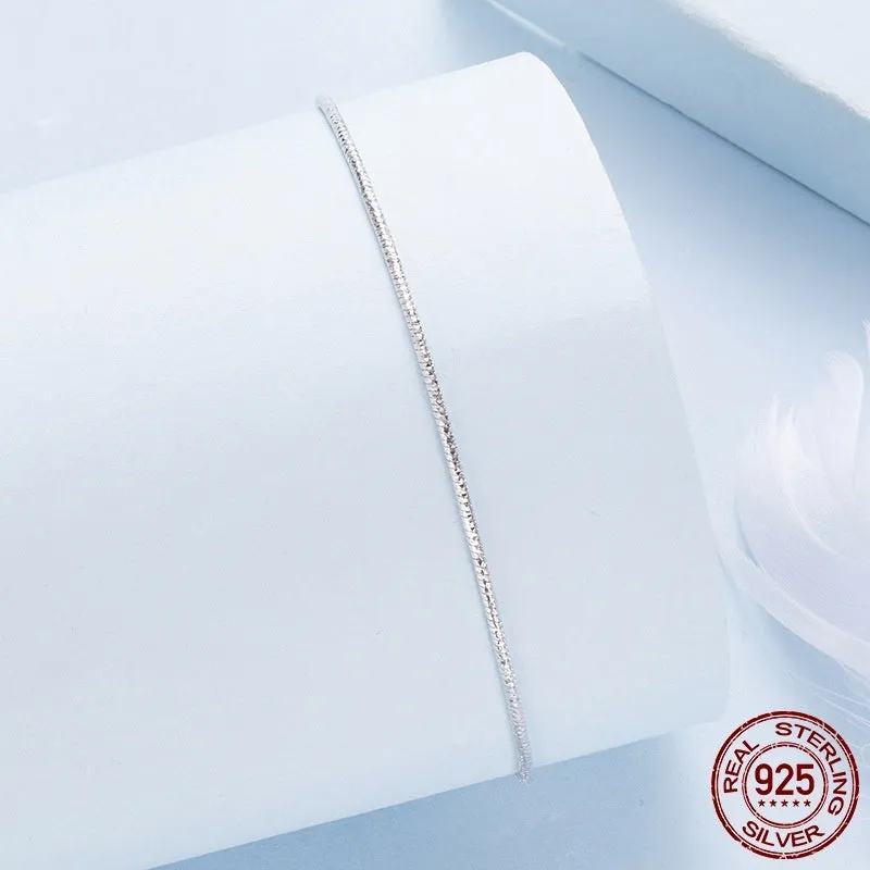 S925 sterling silver snake bones chain bracelet for women, electroplated finish, colour BSB226