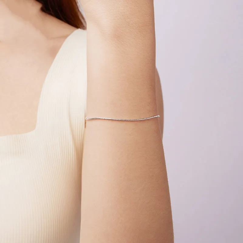 S925 sterling silver snake bones chain bracelet for women, electroplated finish, colour BSB226