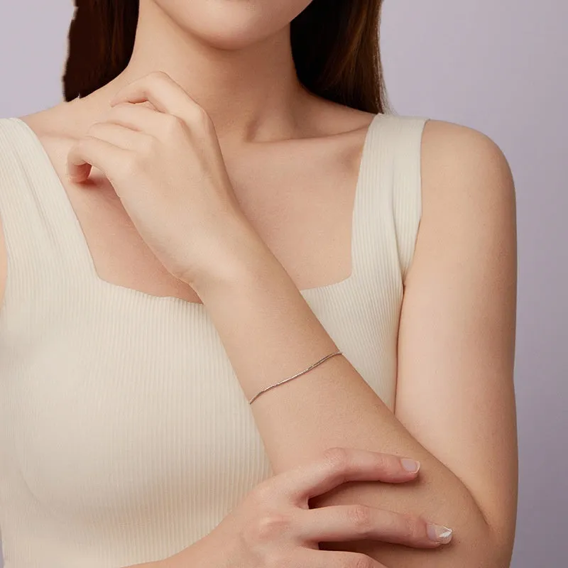 S925 sterling silver snake bones chain bracelet for women, electroplated finish, colour BSB226