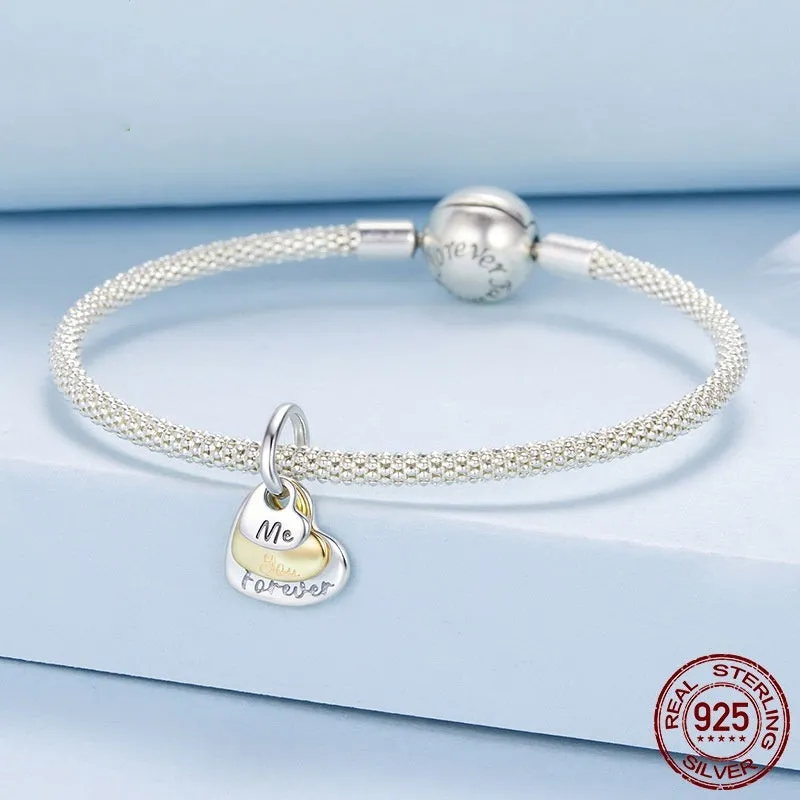S925 sterling silver bead pendant part, 1.8cm high, 1.3cm wide, with oval aperture, BSC1177 colour
