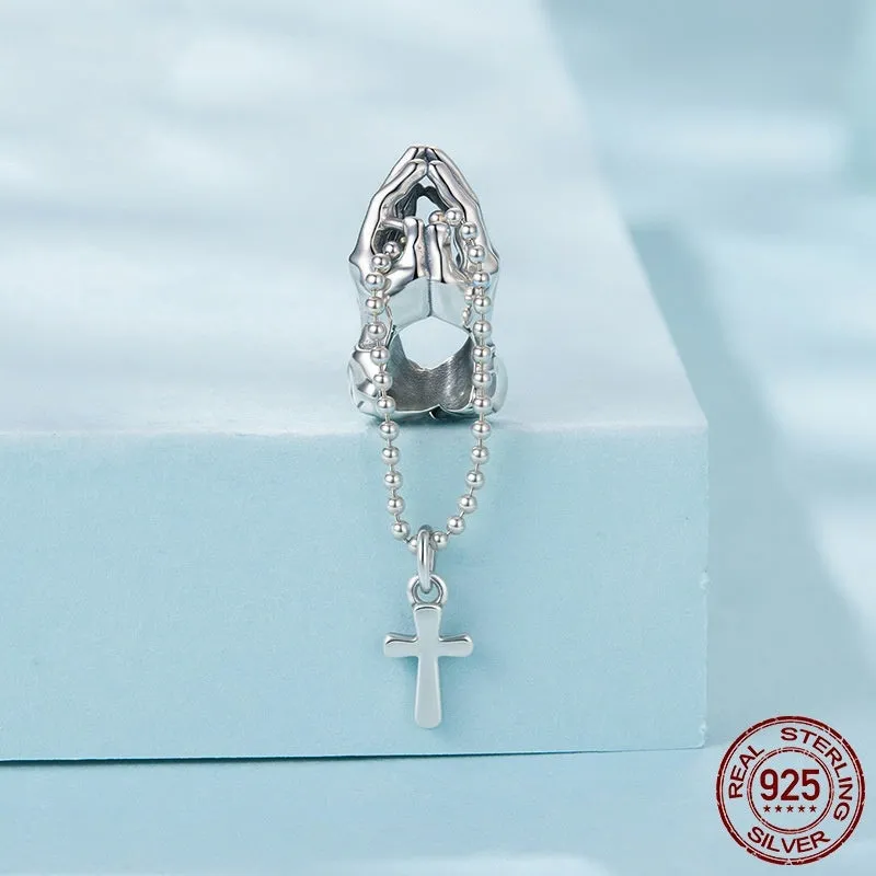 Single S925 sterling silver bead with pealescent finish, 2.8cm height, colour SCC3170, for DIY jewellery making