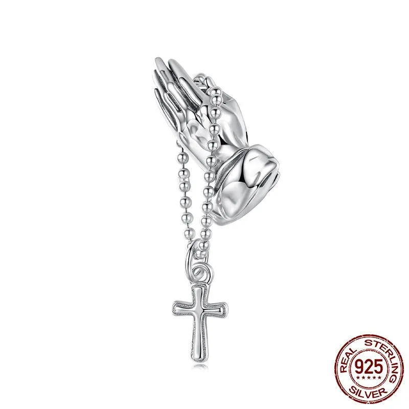 Single S925 sterling silver bead with pealescent finish, 2.8cm height, colour SCC3170, for DIY jewellery making