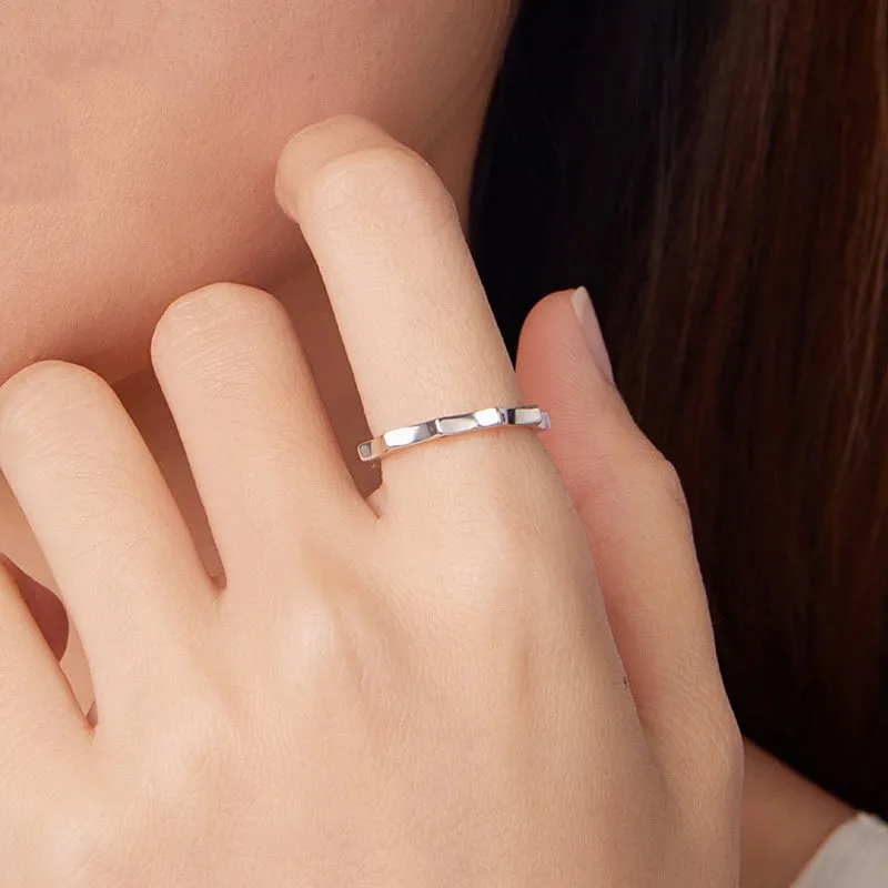 S925 sterling silver sun ring with original English lettering on white background