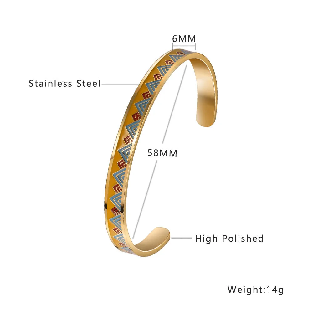 Non-fading electroplated stainless steel bracelet for women in gold colour