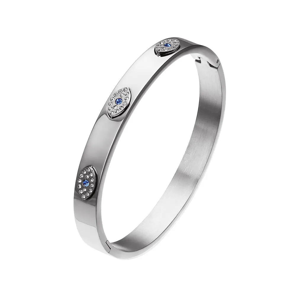 Non-fading electroplated stainless steel bracelet for women in gold colour