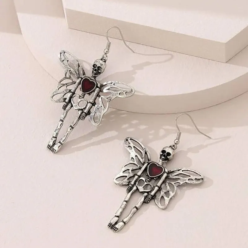 Halloween skeleton earrings alloy skull drop earrings exaggerated style women colour ER23Y0679