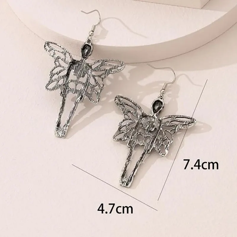 Halloween skeleton earrings alloy skull drop earrings exaggerated style women colour ER23Y0679