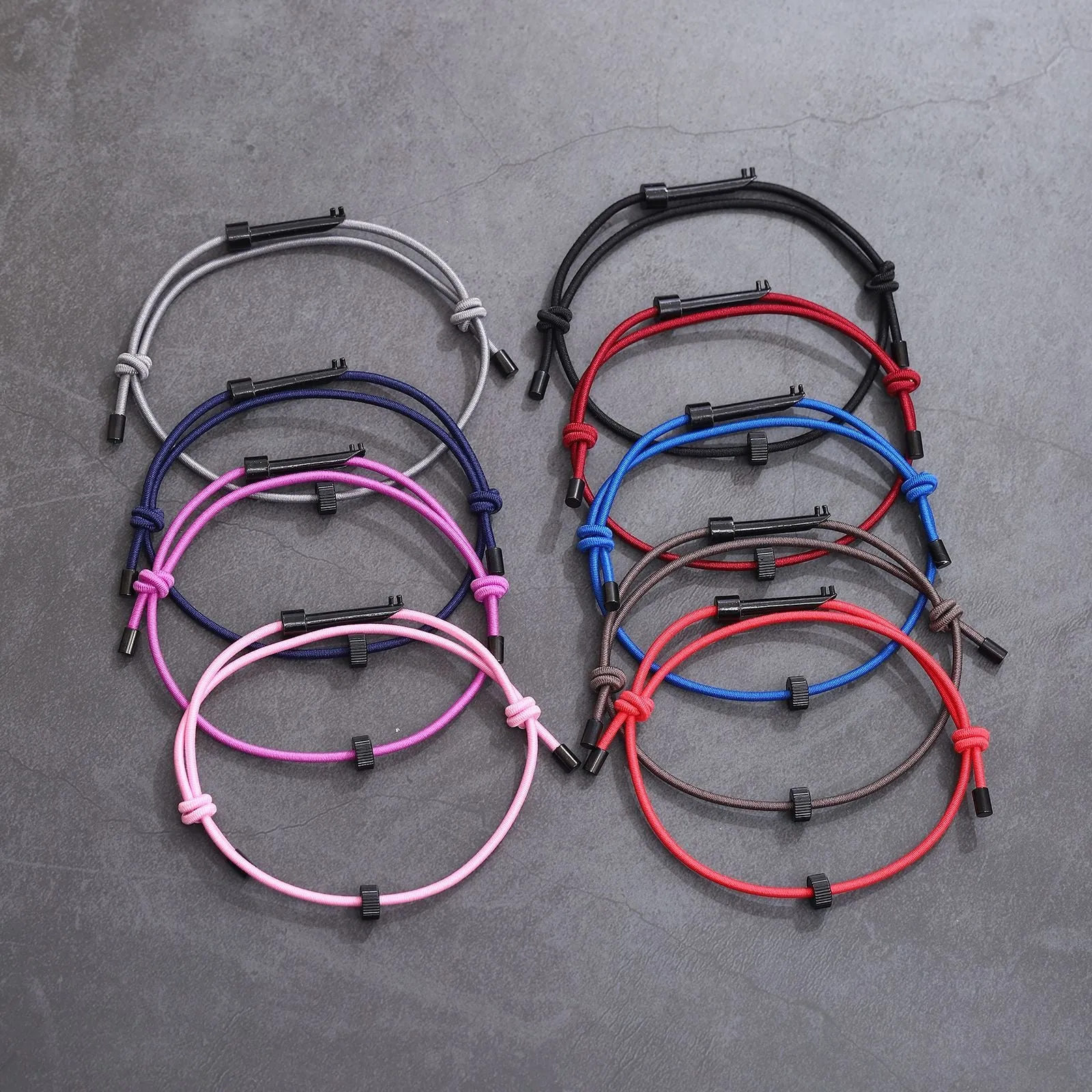 Tungsten carbide adjustable bracelet for emergency window breaking, unisex geometric style, available in multiple colours