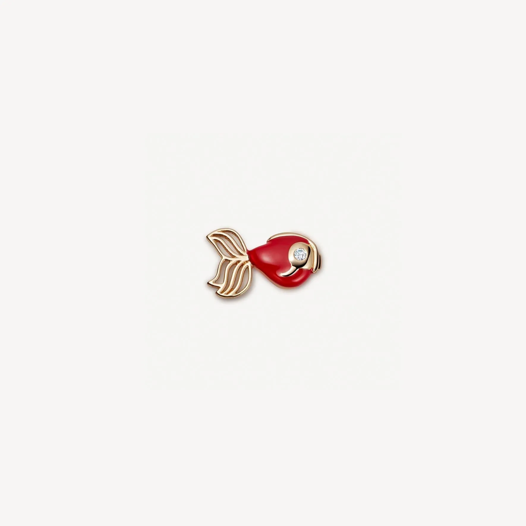 Small pendant necklace for women with heart-shaped mixed gem inlay on copper chain