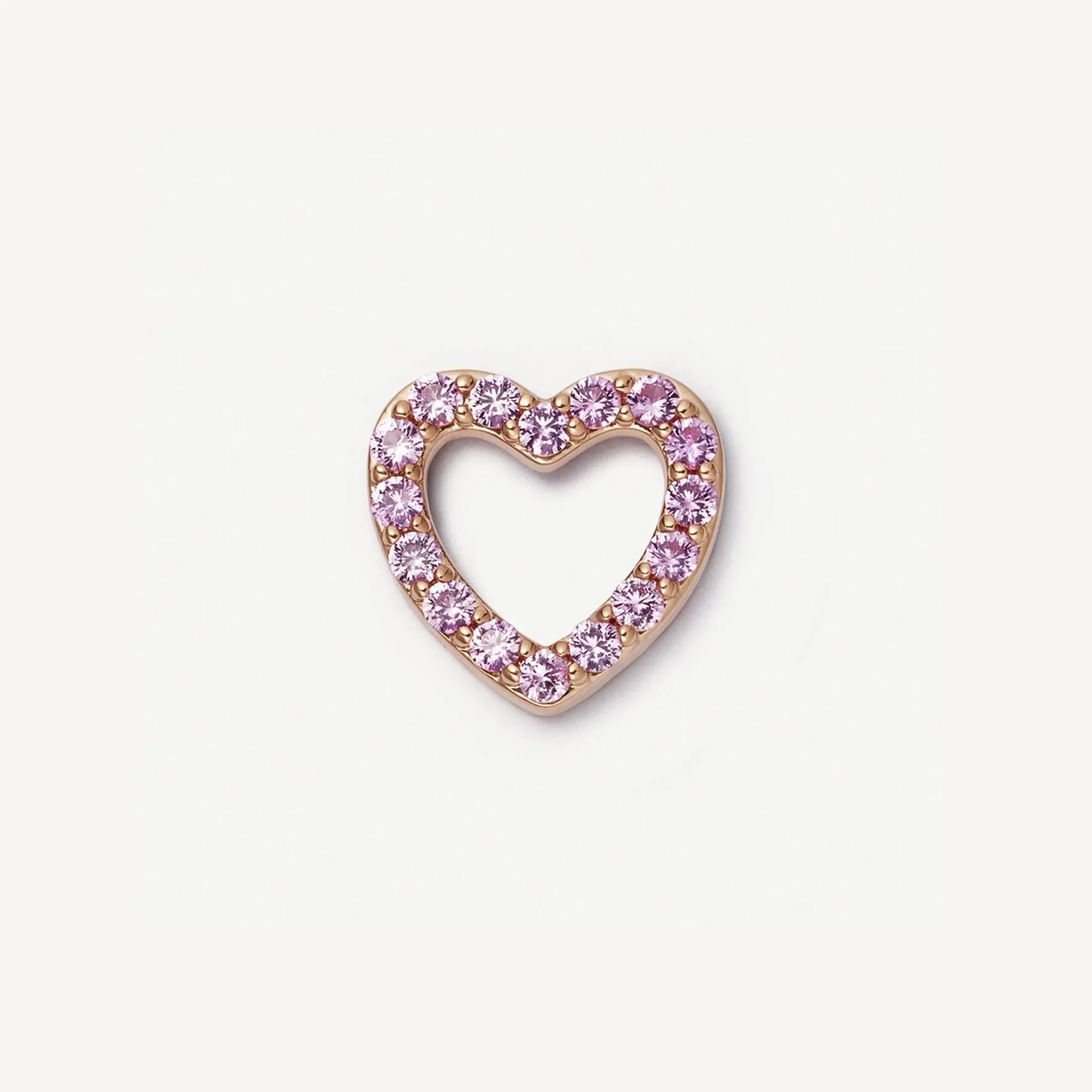 Small pendant necklace for women with heart-shaped mixed gem inlay on copper chain