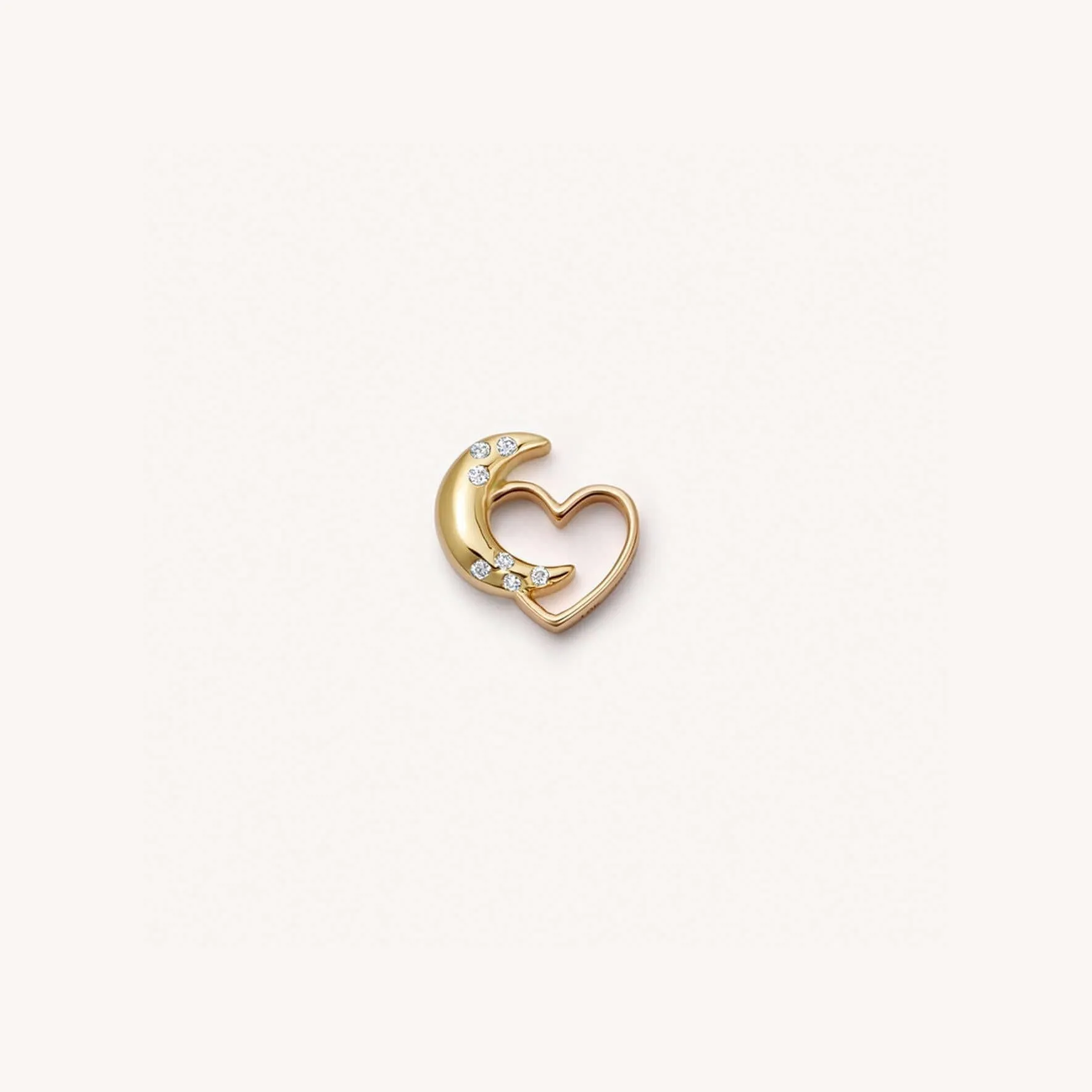 Small pendant necklace for women with heart-shaped mixed gem inlay on copper chain