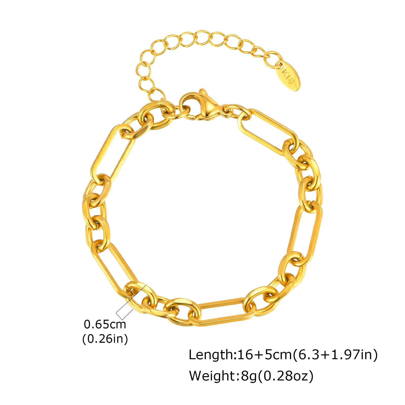 Women's titanium steel double-layer imitation pearl bracelet in geometric style with electroplated gold finish