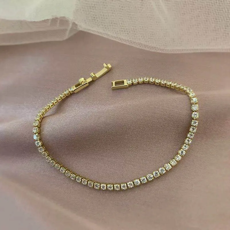 Three Drainage Diamond Bracelet rhinestone flower design women's silver bracelet with multiple row options