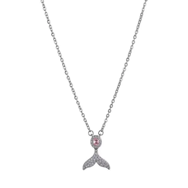 Women's sterling silver necklace showing Angel Wings and Fishtail pendant options on an adjustable O-ring chain.