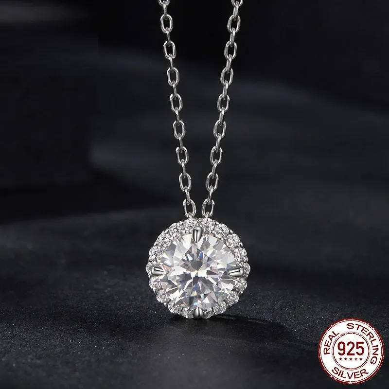S925 silver clavicle chain necklace with O-ring links, adjustable 21-50cm, electroplated finish, certificate included