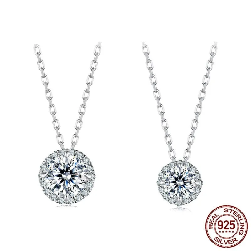 S925 silver clavicle chain necklace with O-ring links, adjustable 21-50cm, electroplated finish, certificate included
